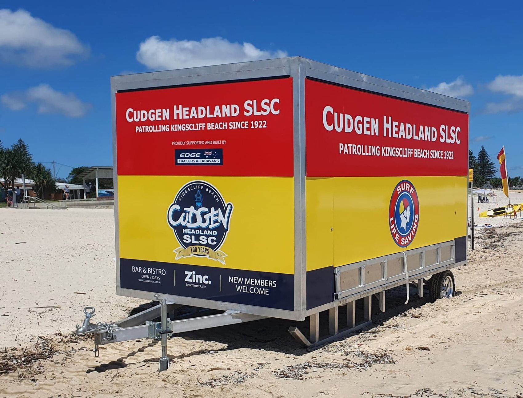Cudgen Headland Surf Life Saving Club patrol trailer built by Edge Trailers